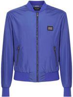 Dolce & Gabbana veste bomber DG Essentials à plaque logo - Bleu