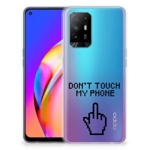 OPPO A94 5G | Reno5 Z Silicone-hoesje Finger Don't Touch My Phone