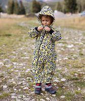 Waterproof Softshell Overall Comfy Footballs Yellow Jumpsuit - thumbnail