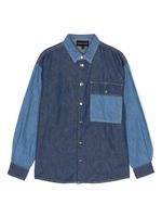 Emporio Armani Kids jupe en jean à design colour block - Bleu - thumbnail