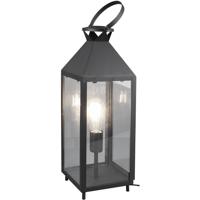 Led Tafellamp - Tafelverlichting - Trion Fala Xl - E27 Fitting - Rechthoek - Mat Zwart - Aluminium