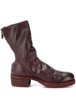 Guidi bottines à effet usé - Marron