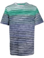 Missoni gradient-effect striped cotton T-shirt - Bleu