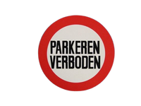 BORD ROND VERBODEN TE PARKEREN