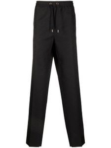 Versace pantalon de jogging à imprimé La Greca - Noir