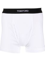 TOM FORD boxer en coton stretch à taille à logo - Blanc