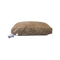 Let's Sleep Pluche kussen, maat M, hondenkussen, geschikt voor honden, antislip, comfortabel, taupe