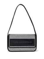 Karl Lagerfeld petit sac porté épaule IKON K orné de cristaux - Noir