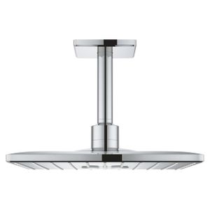 GROHE Rainshower hoofddoucheset: hoofddouche 310 SmartActive vierkant plafondmontage met 2 straalsoorten chroom 26481000