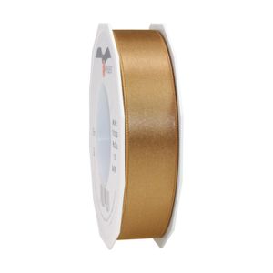 1x Luxe bronzen satijnen lint rollen 2,5 cm x 25 meter cadeaulint verpakkingsmateriaal