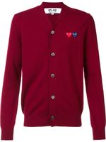 Comme Des Garçons Play cardigan "Double Heart" - Rouge