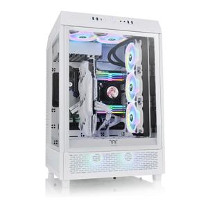 Thermaltake CA-1X1-00M6WN-00 Full Tower PC-behuizing Wit LCS-compatibel, Zijvenster, Geschikt voor DIY-waterkoeling, Geschikt voor AIO-waterkoeling, 2