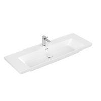 Wastafel Villeroy & Boch Subway 3.0 Met CeramicPlus 1 Kraangat Met Overloop 130x47x16.5 cm Stone White