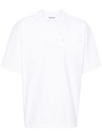 sacai t-shirt en coton à détails de coutures - Blanc