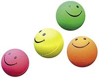 Nobby schuimrubber Smiley ballen, 4,7 cm, verschillende kleuren