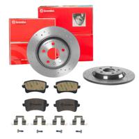 Remmenset, remschijf BREMBO, Remschijftype: Geperforeerd, Inbouwplaats: Achteras: , u.a. für Audi - thumbnail