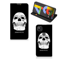 Mobiel BookCase Google Pixel 4a Skull Eyes - thumbnail