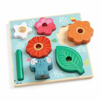 DJECO Puzz & Stack Flower Wooden Stacking Puzzle Vormpuzzel 7 stuk(s) Flora