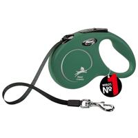 flexi Classic S riem 5 m olijfgroen, rollijn voor honden tot 15 kg