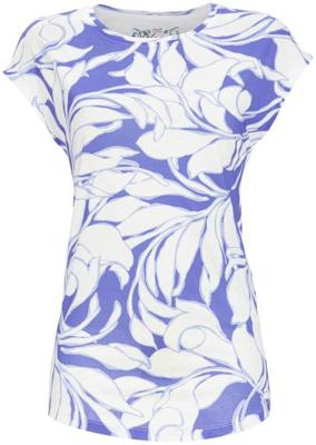 Abstracte bloemen pyjamashirt blauw Abstracte bloemen pyjamashirt blauw