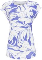 Abstracte bloemen pyjamashirt blauw