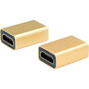 Roline 12.03.3153 Adapter [1x HDMI-bus - 1x HDMI-bus] Goud (metallic)