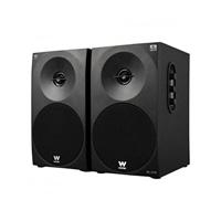 Woxter Dynamic Line 410 BT stereo-luidspreker 2.0, 150 W, vermogen, bluetooth, hout, 10,2 cm woofer, 2 tweeters, 3,5 mm, RCA, volumeregeling, hoge tonen, bas, bookself-speakers, zwart