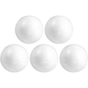 5x Beschilderbare piepschuim ballen/bollen 8 cm