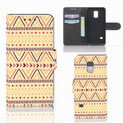 Samsung Galaxy S5 Mini Telefoon Hoesje Aztec Yellow Samsung Galaxy S5 Mini Telefoon Hoesje Aztec Yellow