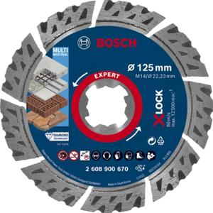 Bosch Accessories 2608900670 EXPERT MultiMaterial X-LOCK Diamanten doorslijpschijf Diameter 125 mm Boordiameter 22.23 mm Steen, Beton, Baksteen 1 stuk(s)