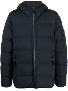 Stone Island veste à capuche Seamless Tunnel Down-TC - Bleu