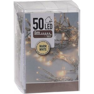 Kerstverlichting - op batterij - warm wit - 50 LED lampjes - 5 meter   -