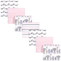 Hudson Baby Flannel Receiving Blankets 7pk, Pink Safari, One Size