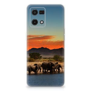 OPPO Reno7 4G TPU Hoesje Olifanten