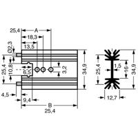 Fischer Elektronik 10018989 SK 104 38,1 STS Profielkoellichaam 11 K/W (l x b x h) 38.1 x 34.9 x 12.7 mm TO-220, SOT-32