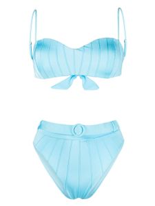 Noire Swimwear bikini à taille haute - Bleu