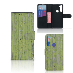 Motorola G8 Power Book Style Case Green Wood