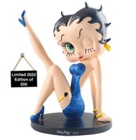 Betty Boop Beeldje Leg Up Gelimiteerde Oplage 2022 Blauw Glitter