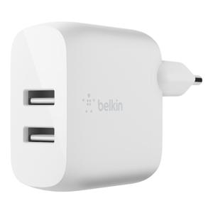 Belkin BOOSTCHARGE 2-poorts USB-A wandlader + USB-A naar USB-C kabel oplader