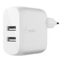 Belkin BOOSTCHARGE 2-poorts USB-A wandlader + USB-A naar USB-C kabel oplader - thumbnail