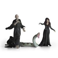 schleich WIZARDING WORLD Heer Voldemort met Nagini & Bellatrix van Detta, vanaf 6 jaar, 42684 - Speelfiguur, 21 x 16 x 18 cm