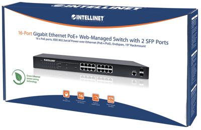 Intellinet 561198 netwerk-switch Managed L2+ Gigabit Ethernet (10/100/1000) Power over Ethernet (PoE) 1U Zwart