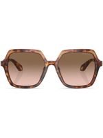 Giorgio Armani lunettes de soleil à monture carrée - Marron