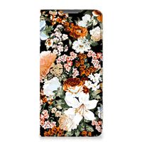 Smart Cover voor Motorola Moto G52 | Moto G82 Dark Flowers