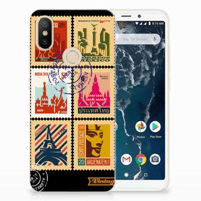 Xiaomi Mi A2 Siliconen Back Cover Postzegels Xiaomi Mi A2 Siliconen Back Cover Postzegels