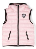 Diesel Kids gilet matelassé Jkop à patch logo - Rose