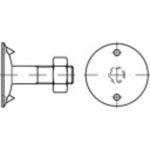 TOOLCRAFT 147108 Riembouten M10 45 mm Buitenzeskant DIN 15237 Staal 100 stuk(s)