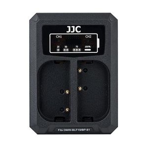 JJC DCH-BLF19E USB Dual Battery Charger (voor Panasonic DMW-BLF19 en Sigma BP-61 accu)