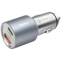 Hama 00201639 oplader voor mobiele apparatuur Smartphone, Tablet Zilver Sigarettenaansteker Snel opladen Auto - thumbnail