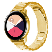 Bandje geschikt voor Samsung Galaxy Watch 40/41/42/44/45/46MM - Geschikt voor Samsung Galaxy Watch 1/2/3/4/5/6/Classic Watch 4/Watch 5 Pro/Watch 6 Classic/Watch Active/Watch Active 2 - Maat One Size - Horlogebandje - Metaal - Goud